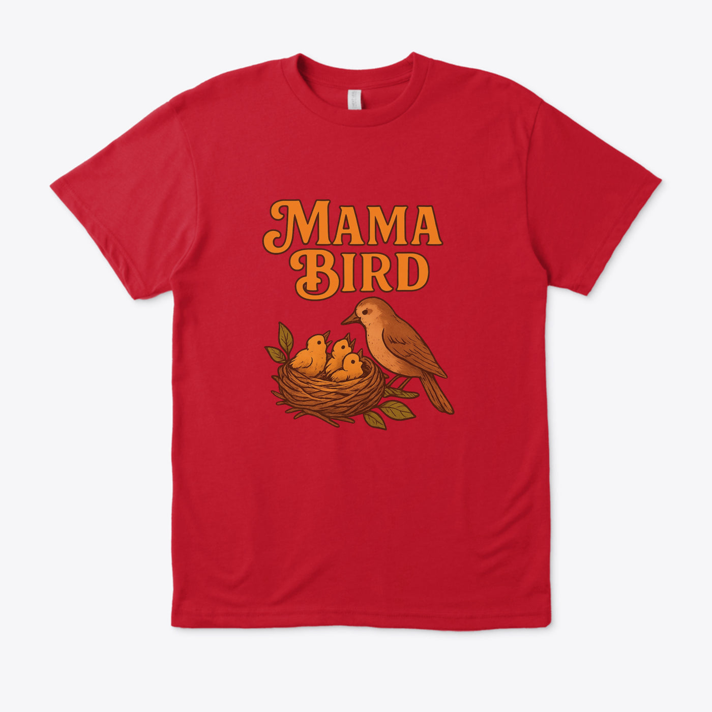 T-shirt Unisexe “Mama Bird” – Cadeau pour Mamans, Fête des Mères, Style Nature et Confort