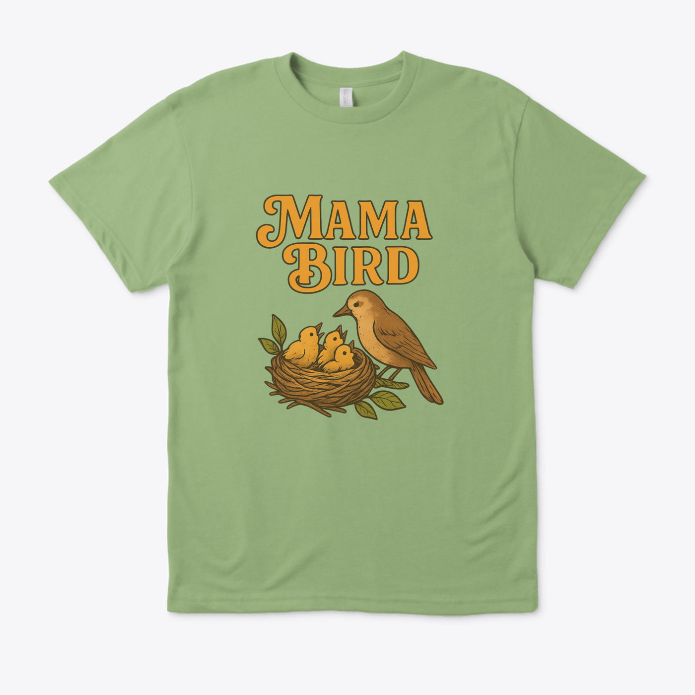 T-shirt Unisexe “Mama Bird” – Cadeau pour Mamans, Fête des Mères, Style Nature et Confort