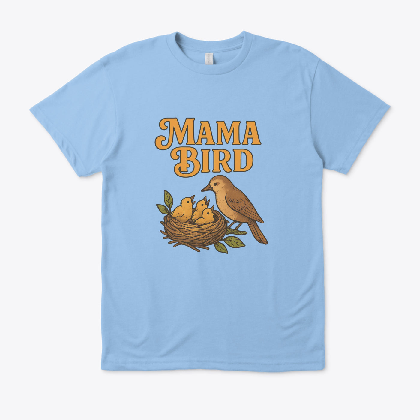 T-shirt Unisexe “Mama Bird” – Cadeau pour Mamans, Fête des Mères, Style Nature et Confort